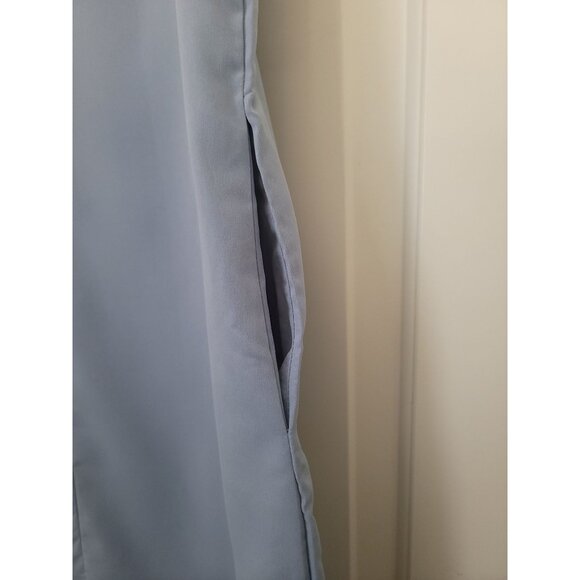 Zanzea Women's Light Blue Sleeveless Shift Knee Length Dress With Side Pockets L - Picture 7 of 10